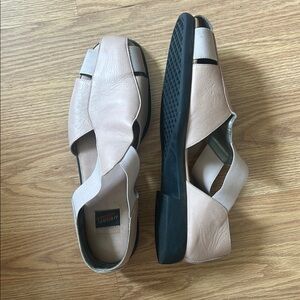 Cream and Black Aerosole Sandals